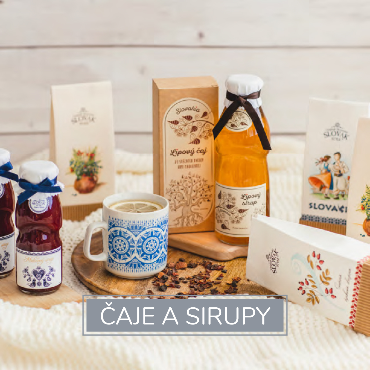 Čaje a sirupy